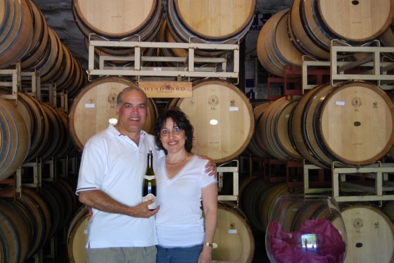 Barbara and I at Winward Winery in Paso Robles 2007.